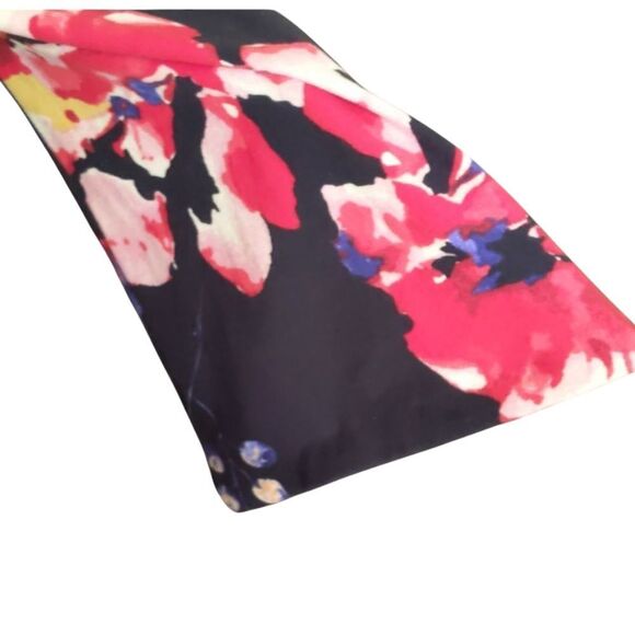 LILDY Tunic Dress Floral V-Neck  Navy Blue Size S-M - Picture 4 of 9